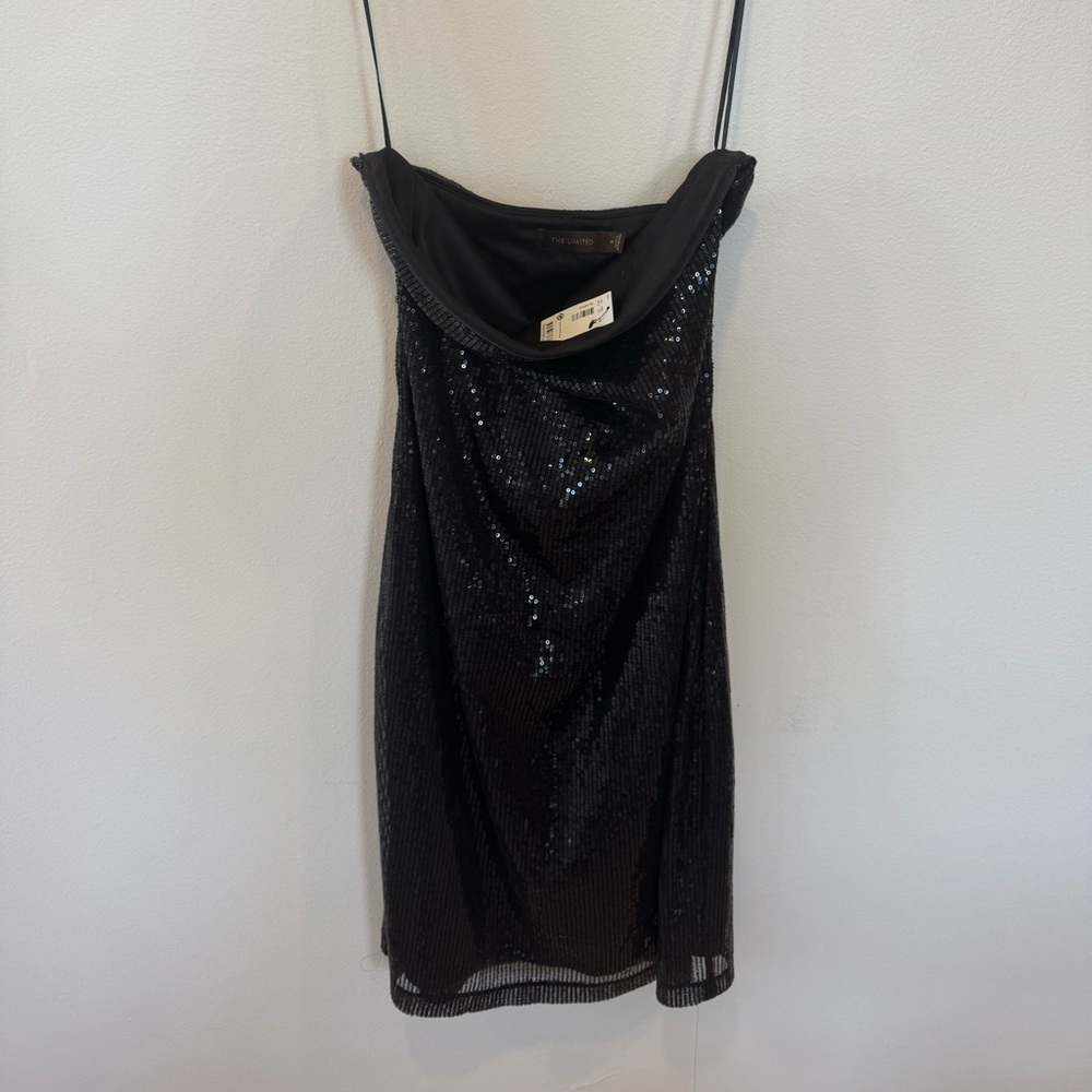 The Limited Black Strapless Sequin Dress Women’s Medium NWT - Picture 5 of 7